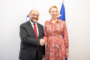 Martin Schulz s predsenico državnega zbora Republike Slovenije.